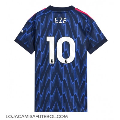 Camisa de Futebol Arsenal Eberechi Eze #10 Equipamento Secundário Mulheres 2025-26 Manga Curta Camisa de Futebol Arsenal Eberechi Eze #10 Equipamento Secundário Mulheres 2025-26 Manga Curta